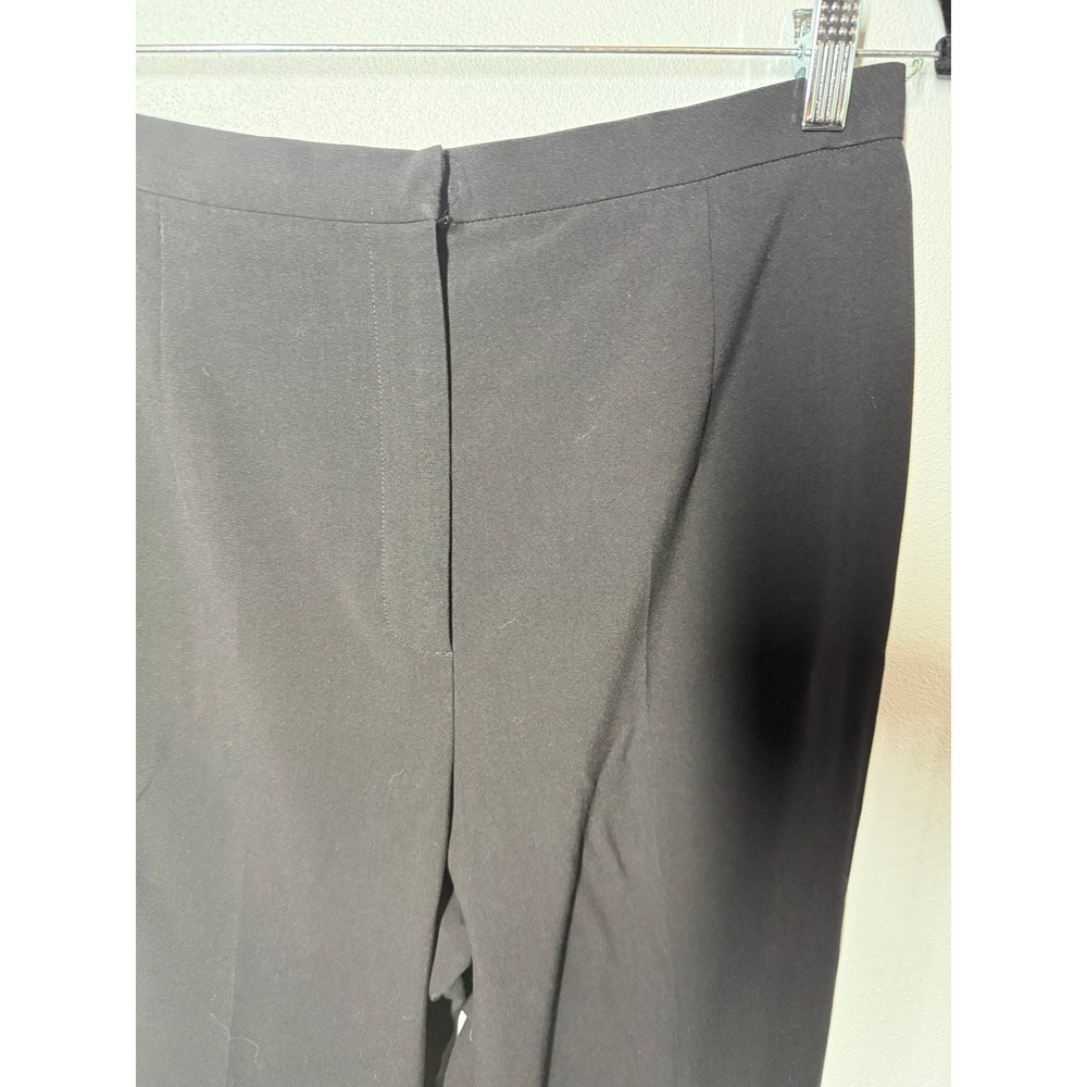VTG Talbots Black High Waisted Trousers Tailored Straight Leg Sz 10 Petite - Picture 4 of 10